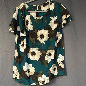 Floral Teal Women's Top